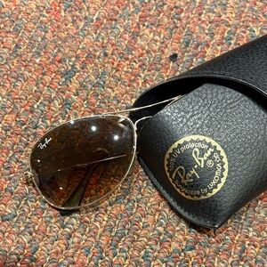Ray-Ban Gold Frame Sunglasses